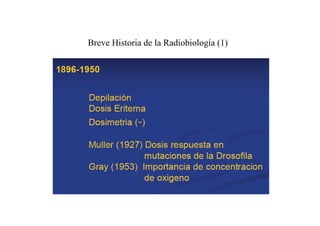 Breve Historia de la Radiobiología (1)
 