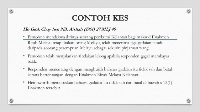 Land Law Tanah Rizab Melayu