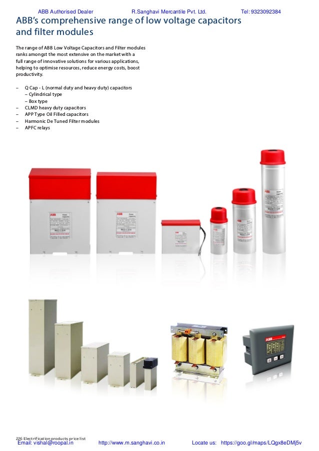 Abb Price List Of Capacitors 008
