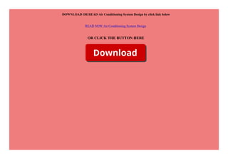 Download⚡PDF Air Conditioning System Design | PDF