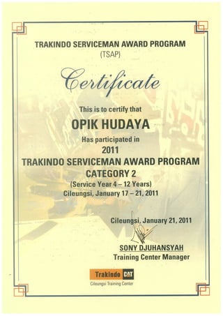 tsap certificate cl