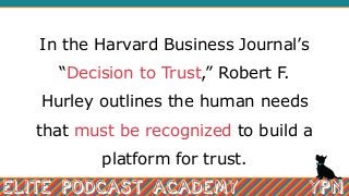 In the Harvard Business Journal’s
“Decision to Trust,” Robert F.
Hurley outlines the human needs
that must be recognized t...