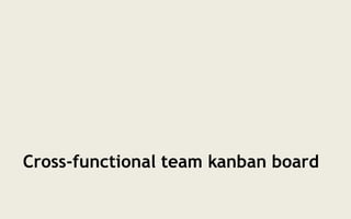 Cross-functional team kanban board
 