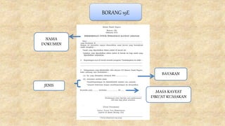 BORANG 19E
NAMA
DOKUMEN
BAYARAN
JENIS
MASA KAVEAT
DIKUAT KUASAKAN
 