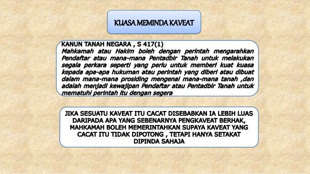 Land Law Sekatan Urusniaga Kaveat Perintah Larangan