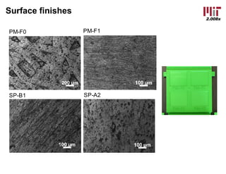 2.008x
Surface finishes
PM-F0 PM-F1
SP-B1 SP-A2
 