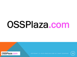 C O P Y R I G H T ( C ) 2 0 2 0 O S S P L A Z A . C O M A L L R I G H T R E S E R V E D 26OSSPlaza.com
OSSPlaza.com
 