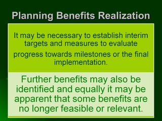 Planning Benefits RealizationPlanning Benefits Realization
 