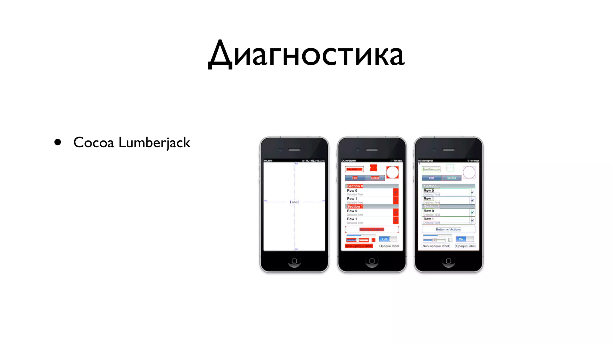Диагностика • Cocoa Lumberjack 
