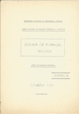 Cursos de Formação Turística – Coimbra - 1970