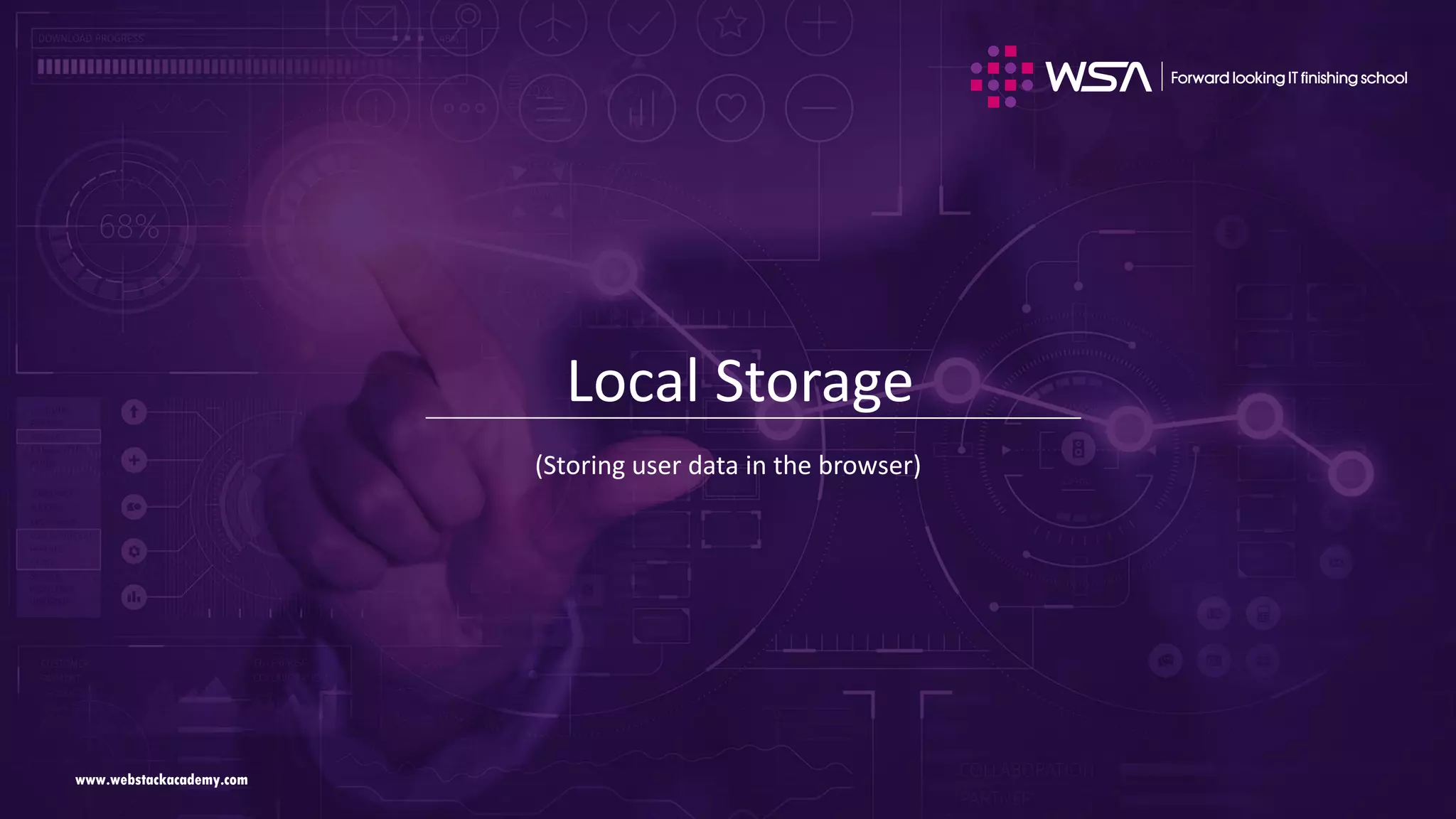 www.webstackacademy.comwww.webstackacademy.com Local Storage (Storing user data in the browser) 