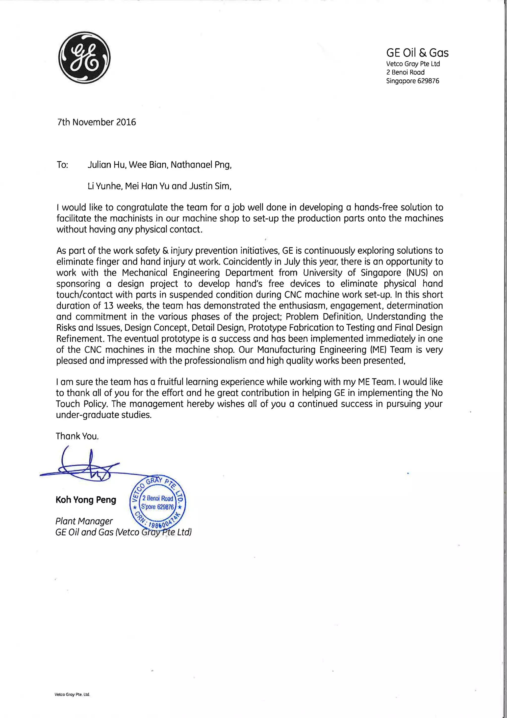 Letter of Commendation | PDF