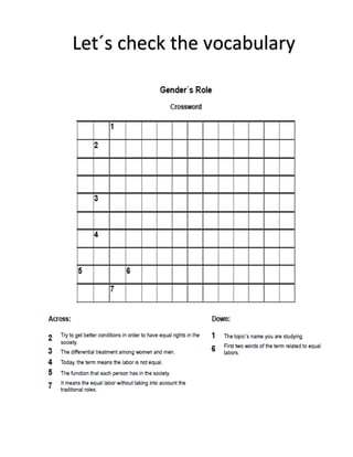 Let´s check the vocabulary
 