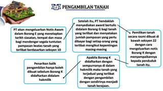 LAND LAW - Pengambilan Tanah