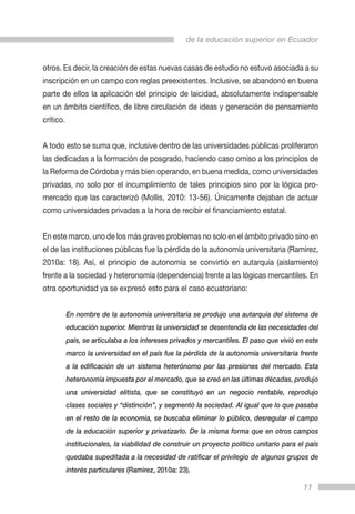 Tercera ola de transformación de la educación superior en ecuador | PDF