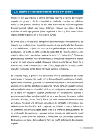 Tercera ola de transformación de la educación superior en ecuador | PDF