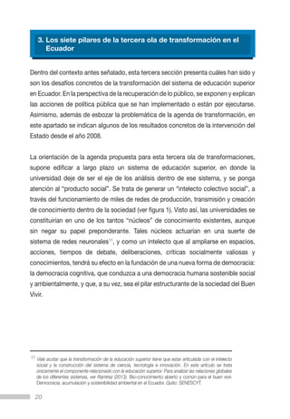 Tercera ola de transformación de la educación superior en ecuador | PDF