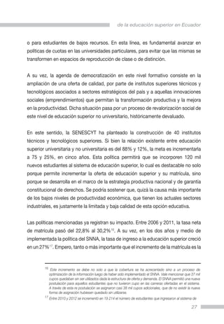 Tercera ola de transformación de la educación superior en ecuador | PDF
