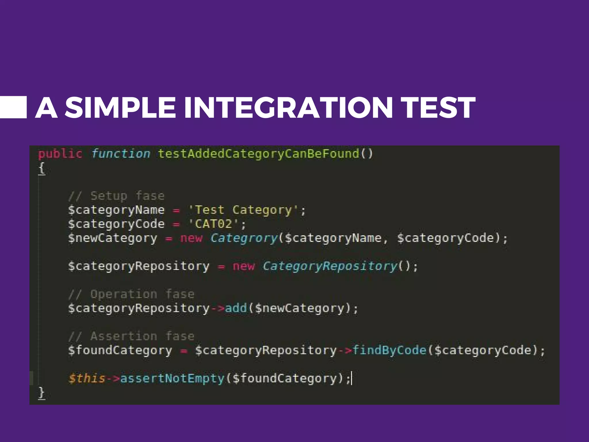 A SIMPLE INTEGRATION TEST 