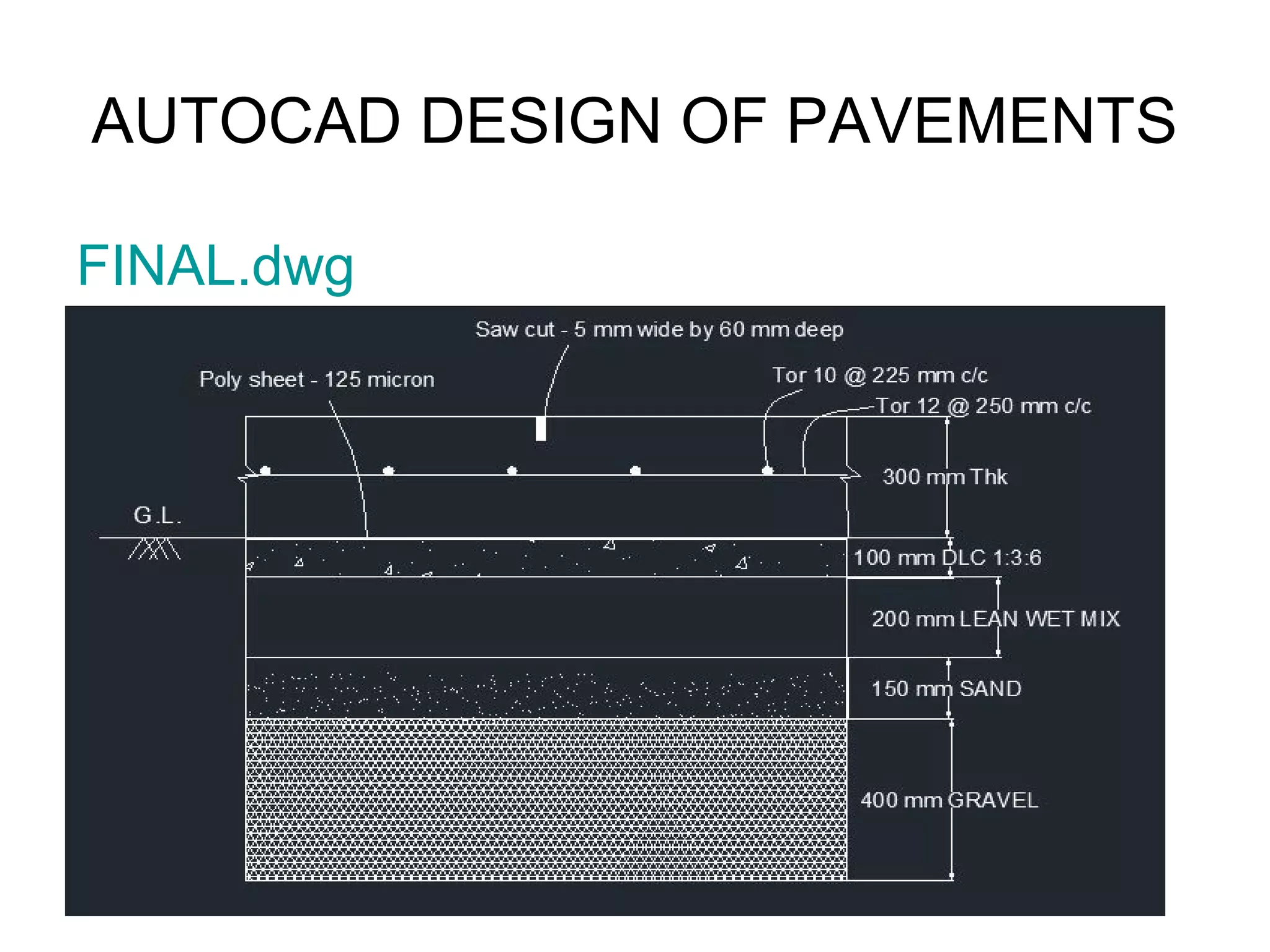 AUTOCAD DESIGN OF PAVEMENTS
FINAL.dwg
 