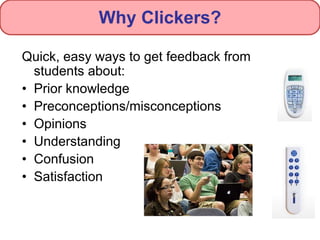 Active Learning with clickers | PPTX | Educational Assessment | Education