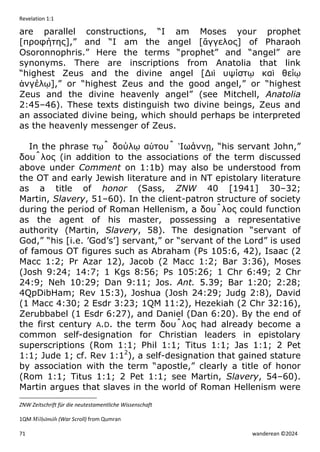 Revelation 1:1 - Collection of Commentaries by wanderean | PDF