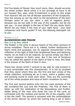 Psalms 1:1-2 - Collection of Biblical Commentaries | PDF