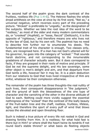 Psalms 1 - Collection of Biblical Commentaries | PDF