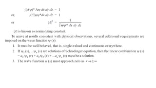Schrodinger equation and its applications: Chapter 2