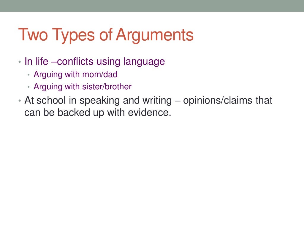 What is an Argument A Foundation for ELA in the Common Core Era