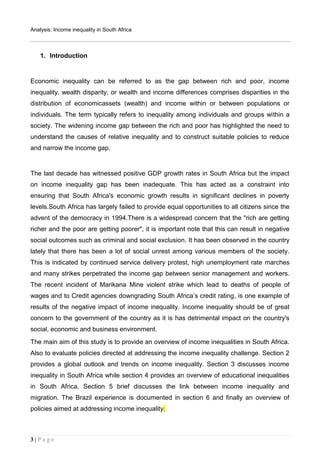 Income inequality in South Africa report | PDF