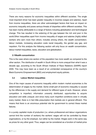 Income inequality in South Africa report | PDF