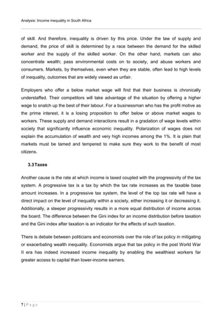 Income inequality in South Africa report | PDF