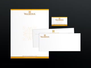 Corporate Identity & Stationery Design/ VILLA RUSTICA™
Cover Letter, A10 Envelope(Front & Back) & Business Card   © Copyright Beeround Design Studio 2010. All Rights Reserved.
 