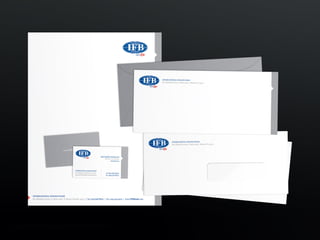 Corporate Identity & Stationery Design/ IFB™ INTERNATIONAL FINANCE BANK
Cover Letter, Converted A10 Envelopes(Front & Back) & Business Card(Front & Back)   © Copyright Beeround Design Studio 2010. All Rights Reserved.
 