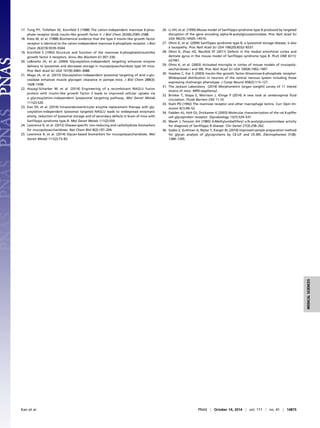 17. Tong PY, Tollefsen SE, Kornfeld S (1988) The cation-independent mannose 6-phos-
phate receptor binds insulin-like growth factor II. J Biol Chem 263(6):2585–2588.
18. Kiess W, et al. (1988) Biochemical evidence that the type II insulin-like growth factor
receptor is identical to the cation-independent mannose 6-phosphate receptor. J Biol
Chem 263(19):9339–9344.
19. Kornfeld S (1992) Structure and function of the mannose 6-phosphate/insulinlike
growth factor II receptors. Annu Rev Biochem 61:307–330.
20. LeBowitz JH, et al. (2004) Glycosylation-independent targeting enhances enzyme
delivery to lysosomes and decreases storage in mucopolysaccharidosis type VII mice.
Proc Natl Acad Sci USA 101(9):3083–3088.
21. Maga JA, et al. (2013) Glycosylation-independent lysosomal targeting of acid α-glu-
cosidase enhances muscle glycogen clearance in pompe mice. J Biol Chem 288(3):
1428–1438.
22. Aoyagi-Scharber M, et al. (2014) Engineering of a recombinant NAGLU fusion
protein with insulin-like growth factor 2 leads to improved cellular uptake via
a glycosuylation-independent lysopsomal targeting pathway. Mol Genet Metab
111(2):S20.
23. Kan SH, et al. (2014) Intracerebroventricular enzyme replacement therapy with gly-
cosylation-independent lysosomal targeted NAGLU leads to widespread enzymatic
ativity, reduction of lysosomal storage and of secondary defects in brain of mice with
Sanfilippo syndrome type B. Mol Genet Metab 111(2):S59.
24. Lawrence R, et al. (2012) Disease-specific non-reducing end carbohydrate biomarkers
for mucopolysaccharidoses. Nat Chem Biol 8(2):197–204.
25. Lawrence R, et al. (2014) Glycan-based biomarkers for mucopolysaccharidoses. Mol
Genet Metab 111(2):73–83.
26. Li HH, et al. (1999) Mouse model of Sanfilippo syndrome type B produced by targeted
disruption of the gene encoding alpha-N-acetylglucosaminidase. Proc Natl Acad Sci
USA 96(25):14505–14510.
27. Ohmi K, et al. (2009) Sanfilippo syndrome type B, a lysosomal storage disease, is also
a tauopathy. Proc Natl Acad Sci USA 106(20):8332–8337.
28. Ohmi K, Zhao HZ, Neufeld EF (2011) Defects in the medial entorhinal cortex and
dentate gyrus in the mouse model of Sanfilippo syndrome type B. PLoS ONE 6(11):
e27461.
29. Ohmi K, et al. (2003) Activated microglia in cortex of mouse models of mucopoly-
saccharidoses I and IIIB. Proc Natl Acad Sci USA 100(4):1902–1907.
30. Hawkes C, Kar S (2003) Insulin-like growth factor-II/mannose-6-phosphate receptor:
Widespread distribution in neurons of the central nervous system including those
expressing cholinergic phenotype. J Comp Neurol 458(2):113–127.
31. The Jackson Laboratory (2014) Morphometric (organ weight) survey of 11 inbred
strains of mice. MPD:Jaxpheno2.
32. Brinker T, Stopa E, Morrison J, Klinge P (2014) A new look at cerebrospinal fluid
circulation. Fluids Barriers CNS 11:10.
33. Stahl PD (1992) The mannose receptor and other macrophage lectins. Curr Opin Im-
munol 4(1):49–52.
34. Fadden AJ, Holt OJ, Drickamer K (2003) Molecular characterization of the rat Kupffer
cell glycoprotein receptor. Glycobiology 13(7):529–537.
35. Marsh J, Fensom AH (1985) 4-Methylumbelliferyl α-N-acetylglucosaminidase activity
for diagnosis of Sanfilippo B disease. Clin Genet 27(3):258–262.
36. Szabo Z, Guttman A, Rejtar T, Karger BL (2010) Improved sample preparation method
for glycan analysis of glycoproteins by CE-LIF and CE-MS. Electrophoresis 31(8):
1389–1395.
Kan et al. PNAS | October 14, 2014 | vol. 111 | no. 41 | 14875
MEDICALSCIENCES
 