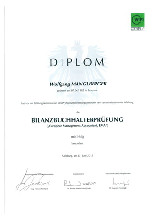 Diploma certified management accountant