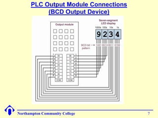 PLC Output Module Connections
           (BCD Output Device)




Northampton Community College         7
 
