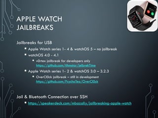 APPLE WATCH - BACKUP
 /mobile/Library/DeviceRegistry.state
/properties.bin
 Binary Plist File – Contains Paired Apple
Wa...