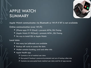 WEARABLE TECH
SMARTWATCHES – ANDROID WATCH
Forensics: Physical, Logical, Network Acquisition
Screen Lock Bypassing Techniq...