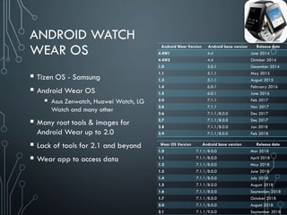 ANDROID WATCHES
SAMSUNG GEAR – ALL OF THEM
#2 Get Data as an image:
 Requires root (see step #1)
 Use anything to image ...