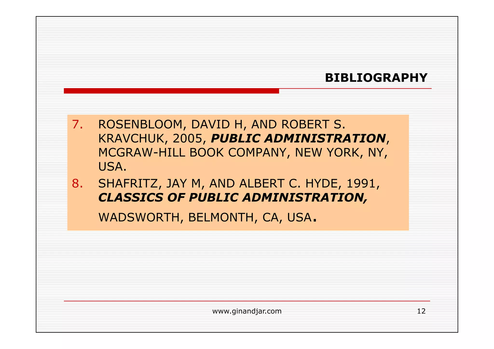 THE THEORY OF PUBLIC ADMINISTRATION