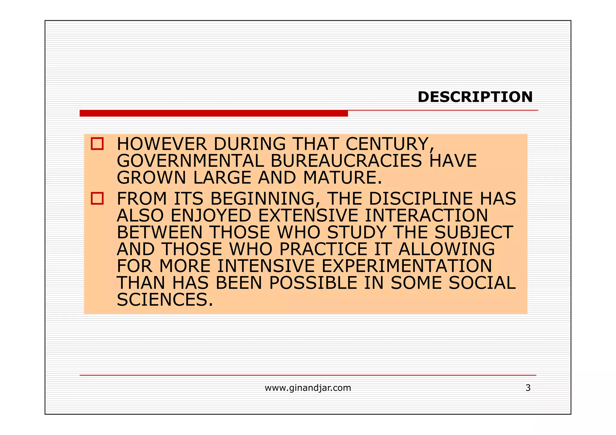 THE THEORY OF PUBLIC ADMINISTRATION