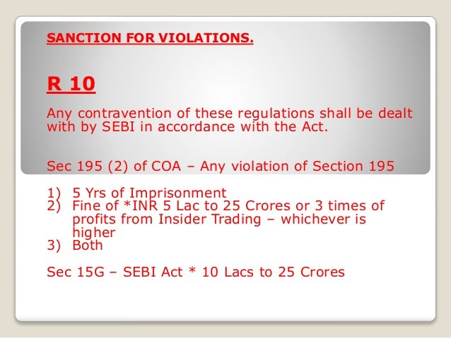 SEBI (PROHIBITION OF INSIDER TRADING) REGULATIONS, 2015