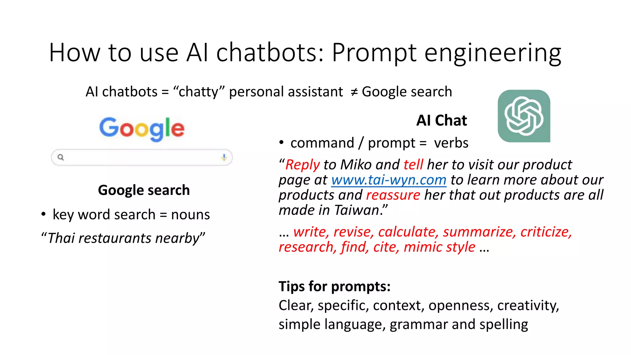 Using AI chatbots for deep learning and teaching with specific examples ...
