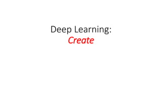 Deep Learning:
Create
 