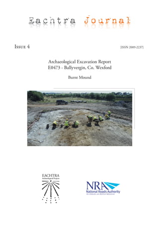 Eachtra Journal

Issue 4                                      [ISSN 2009-2237]



          Archaeological Excavation Report
          E0473 - Ballyvergin, Co. Wexford

                    Burnt Mound
 