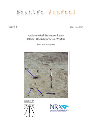 Eachtra Journal

Issue 4                                       [ISSN 2009-2237]



           Archaeological Excavation Report
          E0625 - Bricketstown, Co. Wexford

                  Post and stake row
 