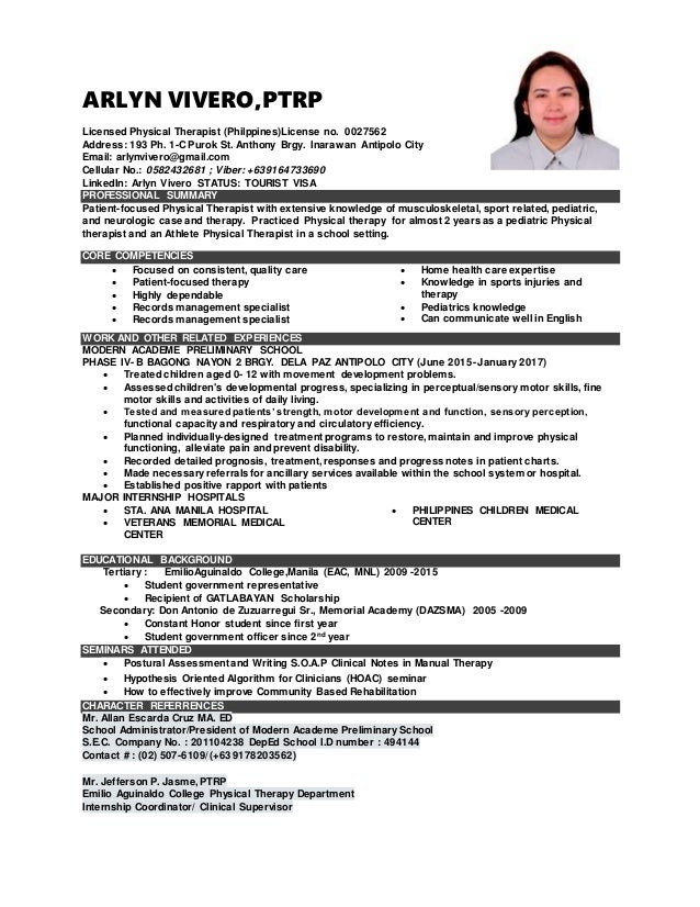 Curriculum vitae format in word picture