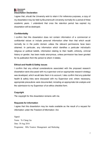 Research Declaration Example Dissertation (whole chapter 29 Aug) | DOCX